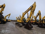 Back corner of used Komatsu,Used Excavator in yard for Sale,Used Komatsu Excavator in yard for Sale